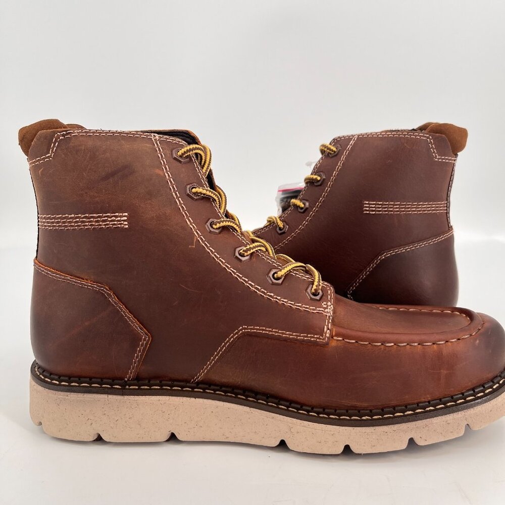 CAT Mens Covert Round Toe Lace up Boots Brown Size 11.5M New In Box - Picture 7 of 16